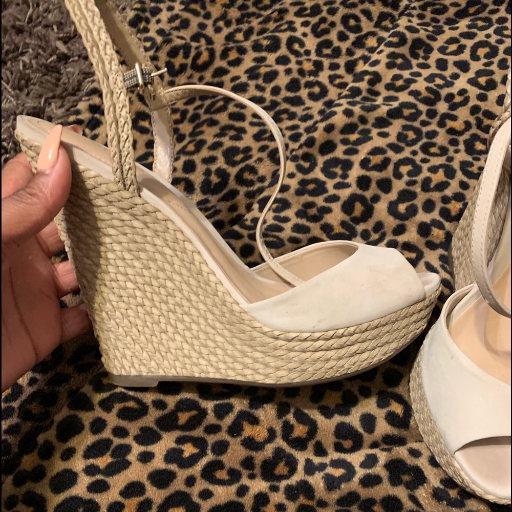 Aldo light cream wedges.